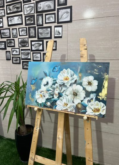 تابلو‌ Butterfly and flowers