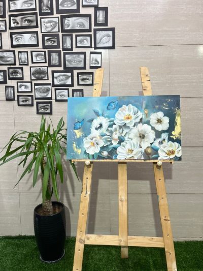 تابلو‌ Butterfly and flowers - Image 2