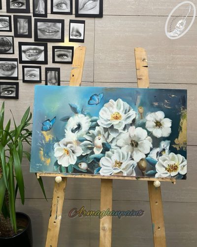 تابلو‌ Butterfly and flowers - Image 4