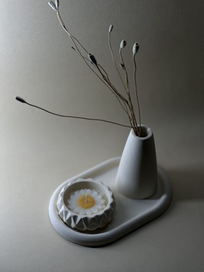 ظرف شمع بابونه و گلدان دوک - Image 2